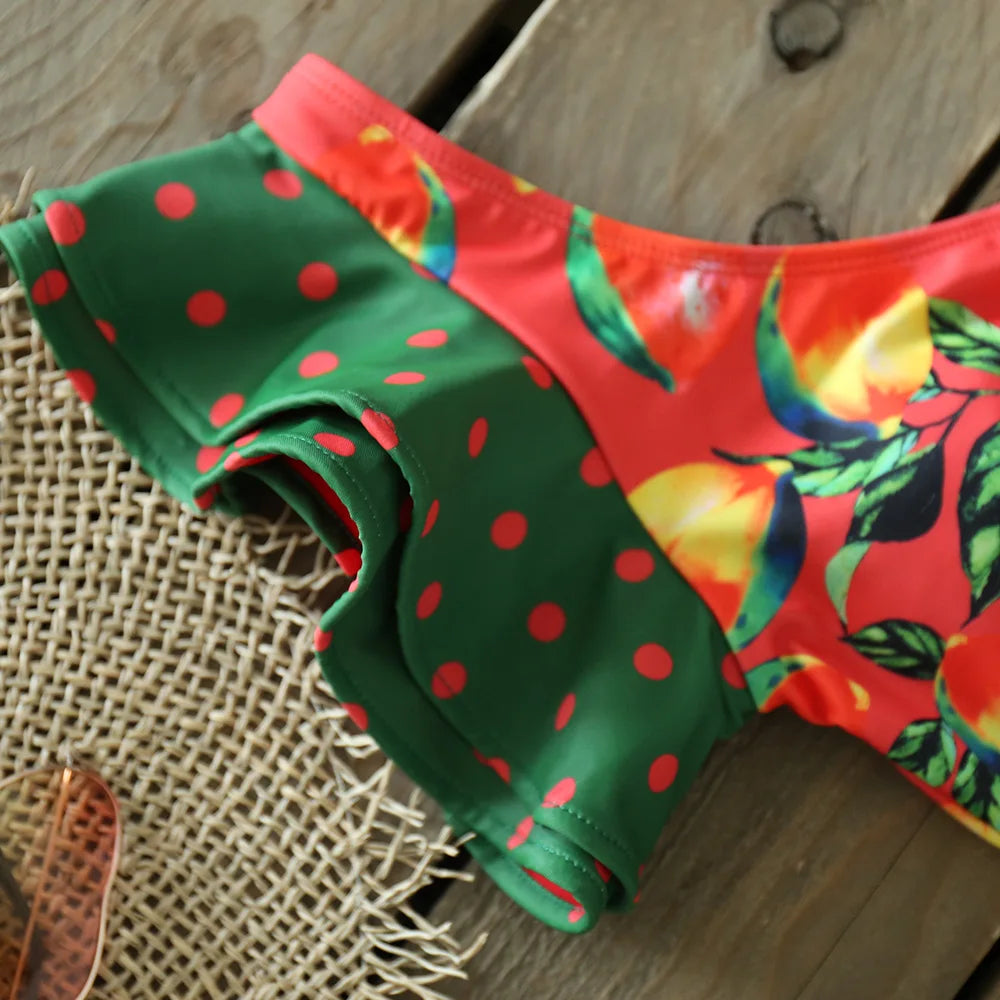 Deux pièces femmes Floral 2025 Push-Up rembourré soutien-gorge volants bandeau Bikini ensemble maillot de bain maillots de bain maillot de bain maillots de bain Biquini