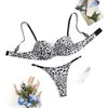 Wholesale Women's White Leopard Print Lingerie Set Lingerie Women Lace Underwear Wrap Chest Strap Pant Set Sexy Bra Set