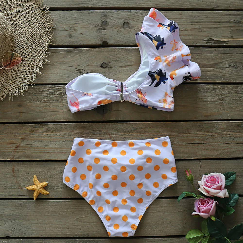 Deux pièces femmes Floral 2025 Push-Up rembourré soutien-gorge volants bandeau Bikini ensemble maillot de bain maillots de bain maillot de bain maillots de bain Biquini
