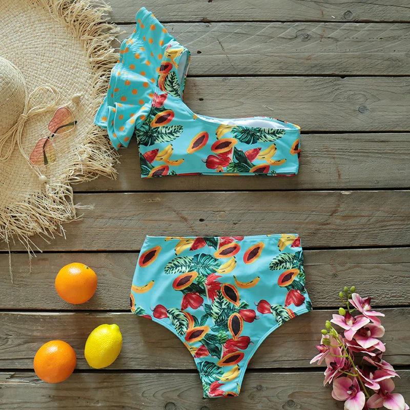 Deux pièces femmes Floral 2025 Push-Up rembourré soutien-gorge volants bandeau Bikini ensemble maillot de bain maillots de bain maillot de bain maillots de bain Biquini