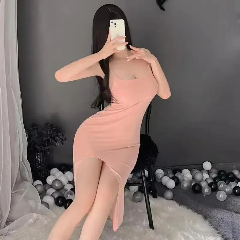 Sous-vêtements transparents Sexy pour femmes, jupes longues séduisantes, pyjamas, ensembles de sous-vêtements sexy pour occasions intimes