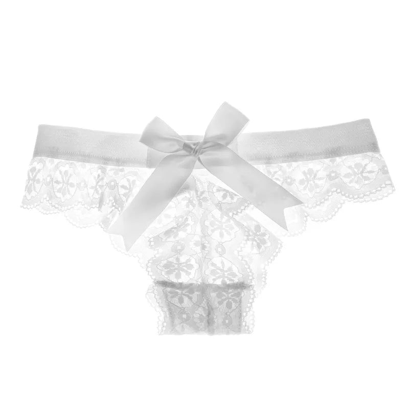 String Sexy en Dentelle Transparente pour Femme, Sous-Vêtement Fessier, avec Gros Nministériels d Décoratif, Dos en T, Tentation en Maille