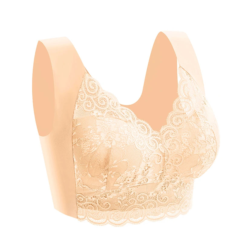 Soutien-gorge en dentelle sous-vêtements pour femmes soutien-gorge Push Up pour femmes soutiens-gorge sans fil Lingerie Sexy sans couture Bralette 5XL 4XL