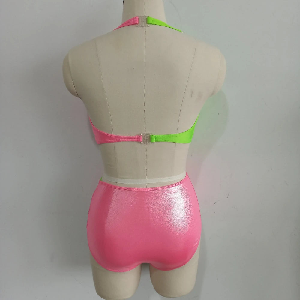 Combinaison de corps de ballet de danse moderne pour enfants, maille hologramme, costume d'entraînement pour filles, performance de groupe scolaire de danse, vente au détail et en gros