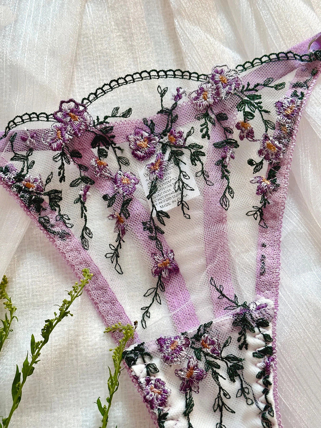 Soutien-gorge push-up en Tulle brodé, Lingerie féerique exotique, maille transparente, 3 pièces, vêtements intimes transparents pour femmes