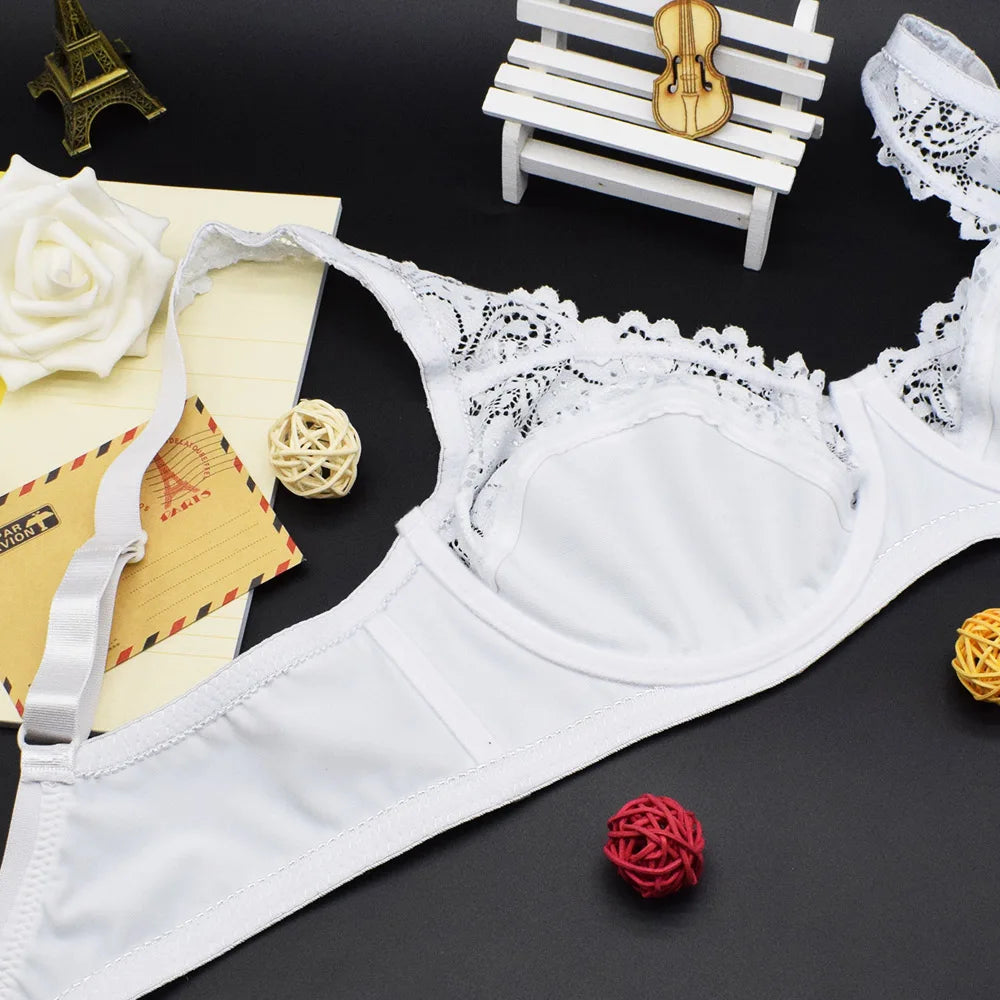 Soutiens-gorge pour femmes Lingerie haut femme dentelle soutien-gorge à armatures grande taille brassière Perspective sous-vêtements Sexy B C D DD E F tasse