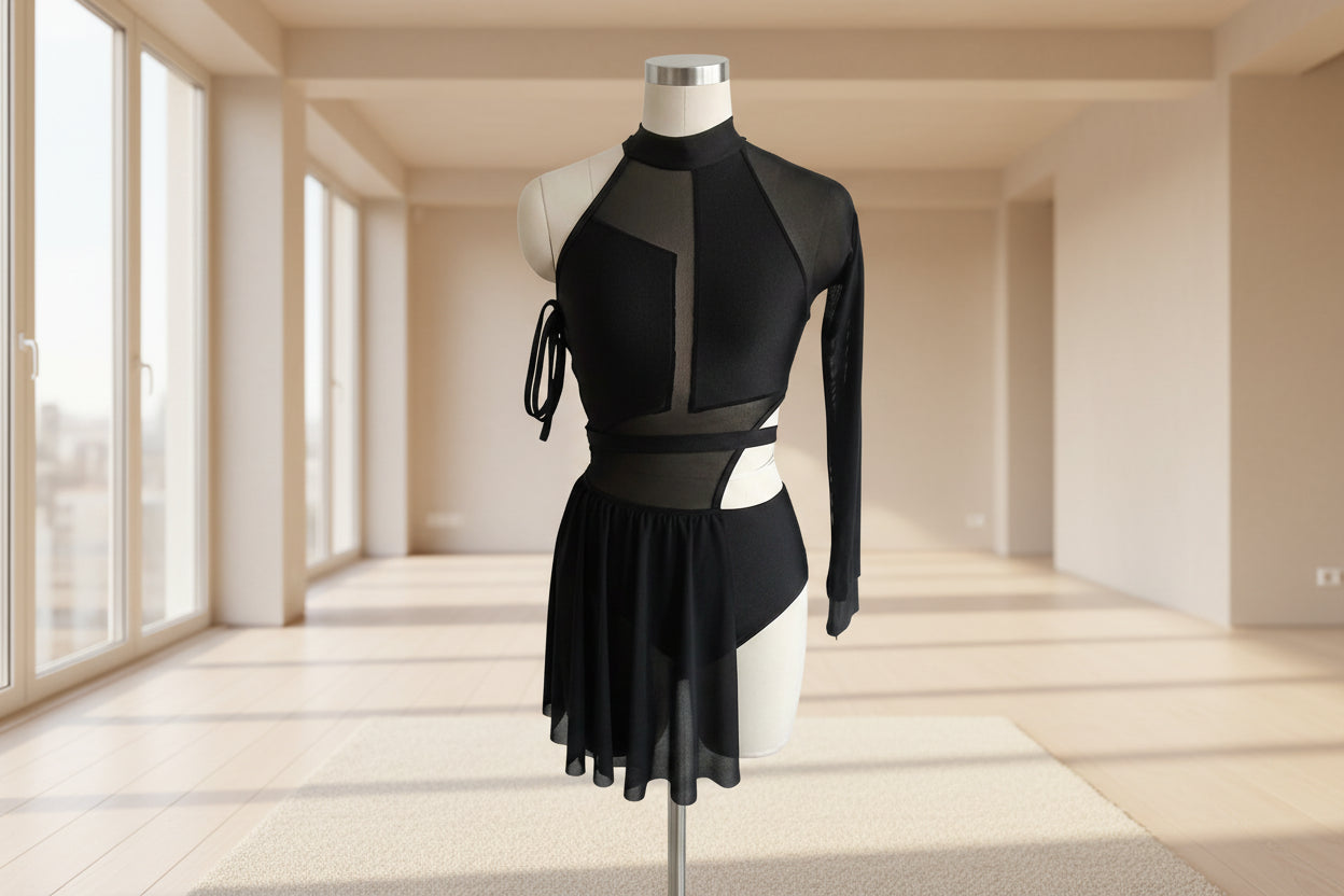 Enfants filles au détail et en gros maille de nylon danse moderne ballet body costume formation costume danse école groupe performance