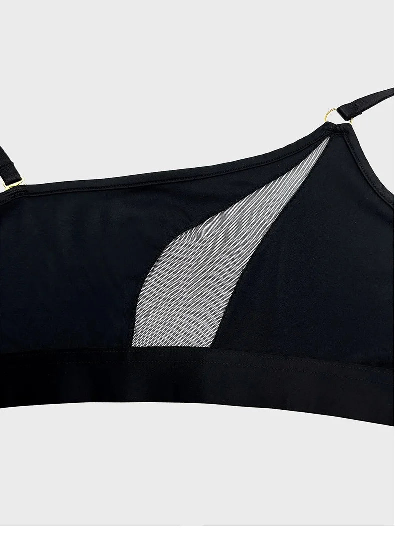 Soutien-gorge Push Up sans fil en maille ajourée, Sexy, sans doublure, Lingerie douce, sous-vêtements fins pour femmes, Bikini intime