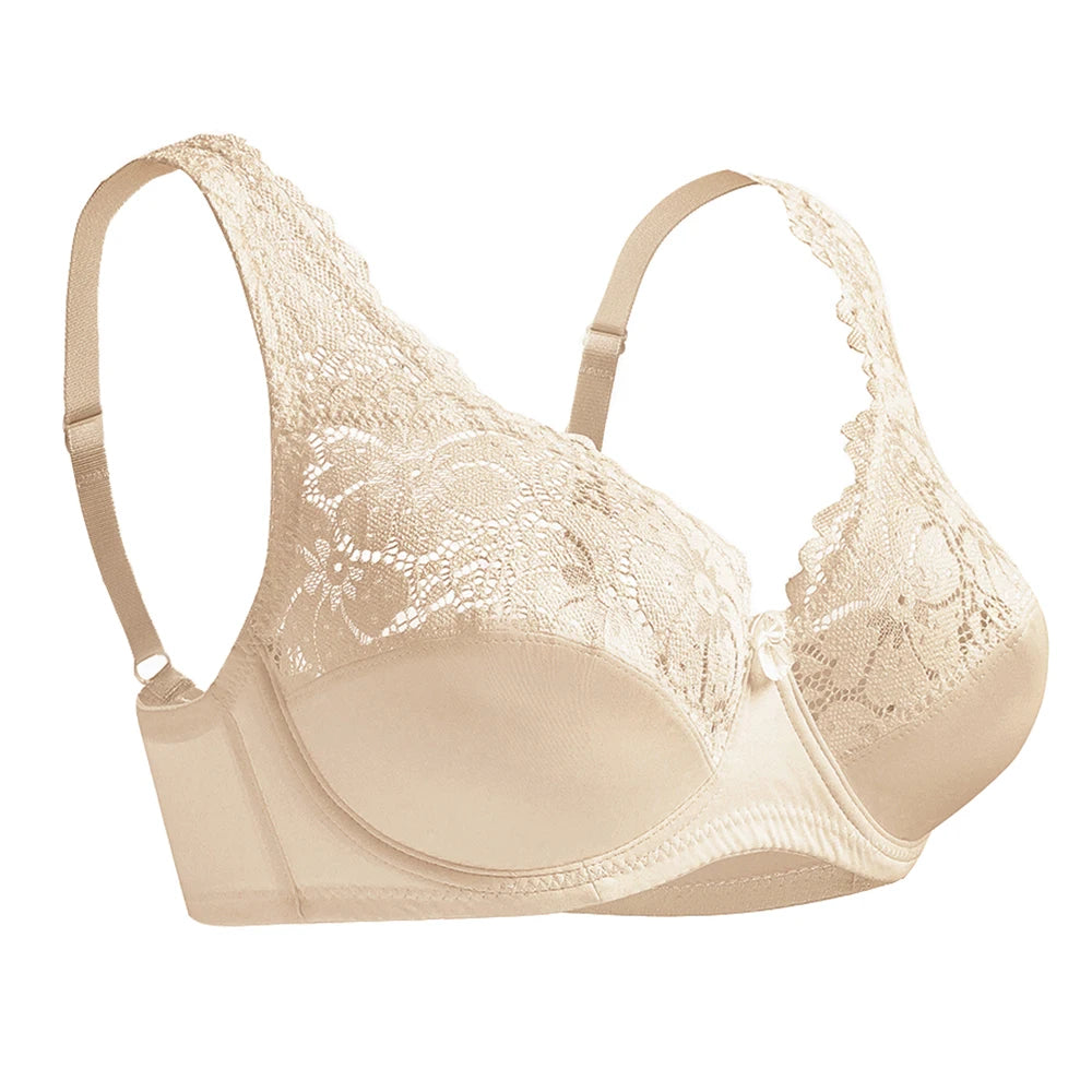 Soutiens-gorge pour femmes Lingerie haut femme dentelle soutien-gorge à armatures grande taille brassière Perspective sous-vêtements Sexy B C D DD E F tasse