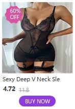 Ensemble de culottes de sous-vêtements Sexy pour femmes, Lingerie érotique en maille transparente, vêtements de nuit, tablier licou, haut, string, costume deux pièces
