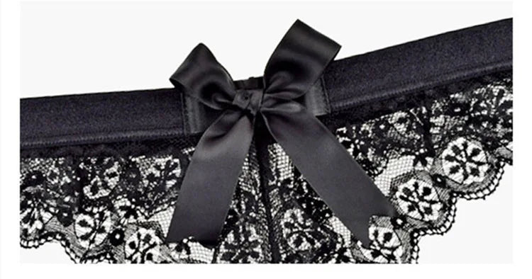 String Sexy en Dentelle Transparente pour Femme, Sous-Vêtement Fessier, avec Gros Nministériels d Décoratif, Dos en T, Tentation en Maille
