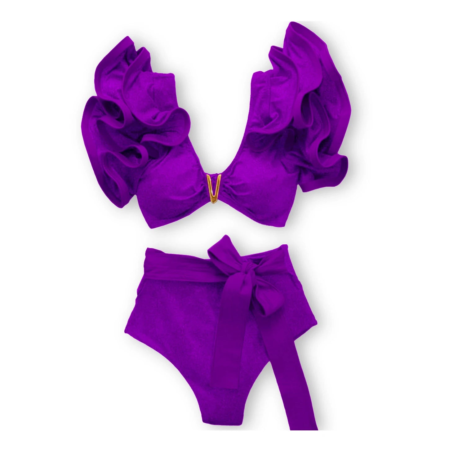Deux pièces femmes Floral 2025 Push-Up rembourré soutien-gorge volants bandeau Bikini ensemble maillot de bain maillots de bain maillot de bain maillots de bain Biquini