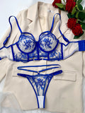 Ensemble de soutien-gorge en dentelle 2 pièces pour femmes, broderie florale noire, sous-vêtements transparents, Sexy, bonnet complet, soutien-gorge + culotte, tenues de Lingerie