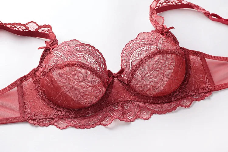 Soutien-gorge sexy en dentelle blanche ajouré nouveau soutien-gorge ultra-mince brassière sous-vêtements sexy grande taille B C D E tasse broderie femmes ensemble de lingerie