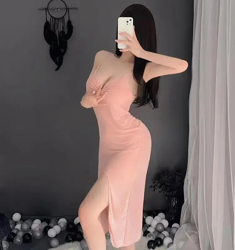 Sous-vêtements transparents Sexy pour femmes, jupes longues séduisantes, pyjamas, ensembles de sous-vêtements sexy pour occasions intimes