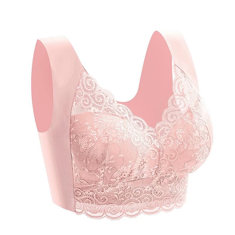 Soutien-gorge en dentelle sous-vêtements pour femmes soutien-gorge Push Up pour femmes soutiens-gorge sans fil Lingerie Sexy sans couture Bralette 5XL 4XL