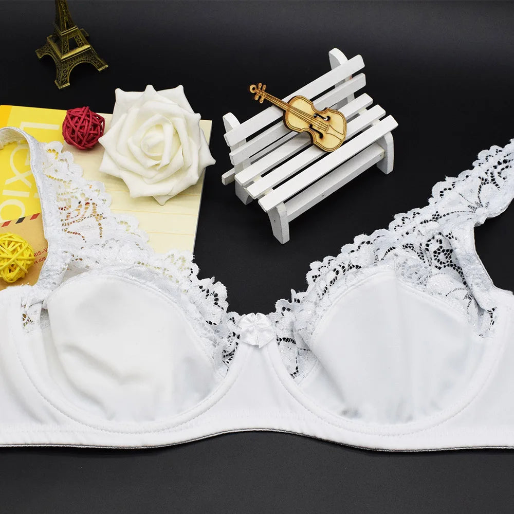Soutiens-gorge pour femmes Lingerie haut femme dentelle soutien-gorge à armatures grande taille brassière Perspective sous-vêtements Sexy B C D DD E F tasse