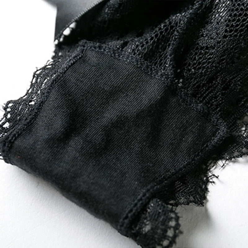 String Sexy en Dentelle Transparente pour Femme, Sous-Vêtement Fessier, avec Gros Nministériels d Décoratif, Dos en T, Tentation en Maille